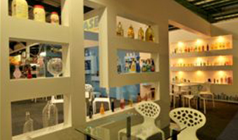 Sample bottles and meeting space